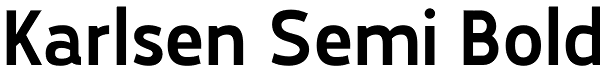 Karlsen Semi Bold Font