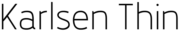 Karlsen Thin Font