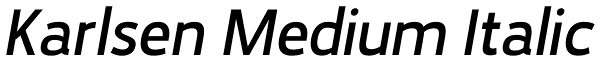 Karlsen Medium Italic Font