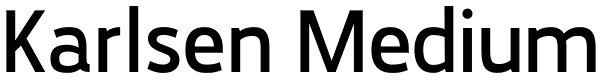 Karlsen Medium Font