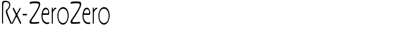 Rx-ZeroZero Font