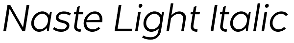 Naste Light Italic Font