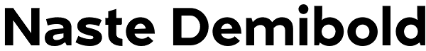 Naste Demibold Font