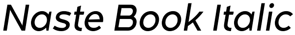 Naste Book Italic Font