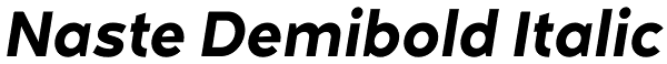 Naste Demibold Italic Font