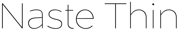 Naste Thin Font