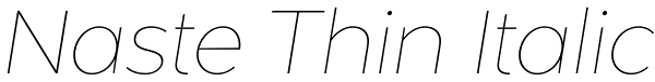 Naste Thin Italic Font