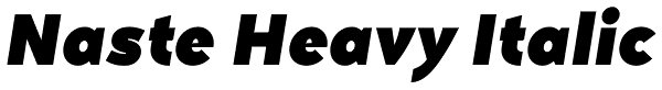 Naste Heavy Italic Font