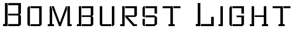 Bomburst Light Font
