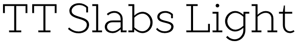 TT Slabs Light Font