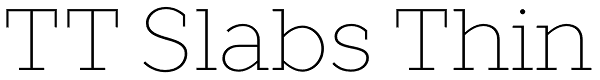 TT Slabs Thin Font