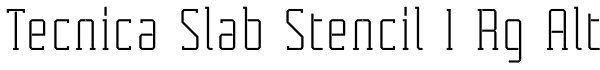 Tecnica Slab Stencil 1 Rg Alt Font
