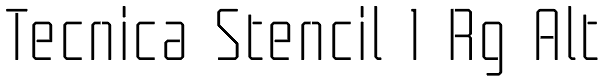 Tecnica Stencil 1 Rg Alt Font