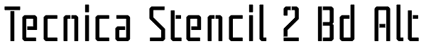 Tecnica Stencil 2 Bd Alt Font