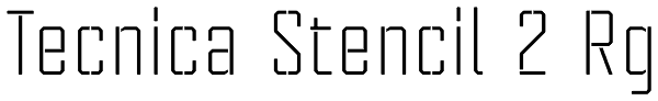 Tecnica Stencil 2 Rg Font