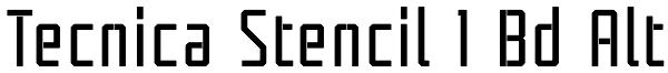 Tecnica Stencil 1 Bd Alt Font