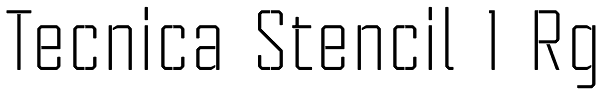 Tecnica Stencil 1 Rg Font