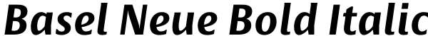 Basel Neue Bold Italic Font