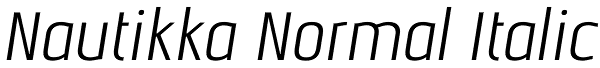 Nautikka Normal Italic Font