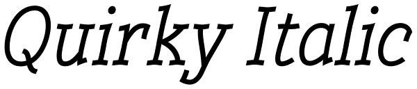Quirky Italic Font