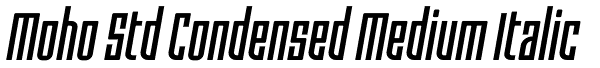 Moho Std Condensed Medium Italic Font