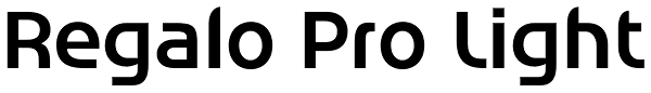 Regalo Pro Light Font