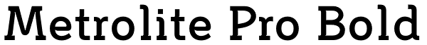 Metrolite Pro Bold Font
