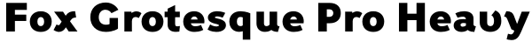 Fox Grotesque Pro Heavy Font