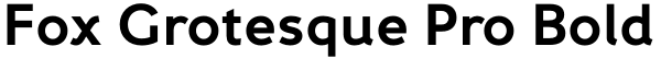 Fox Grotesque Pro Bold Font