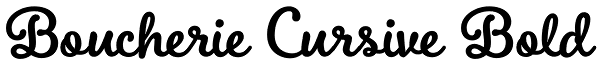 Boucherie Cursive Bold Font