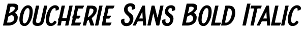 Boucherie Sans Bold Italic Font
