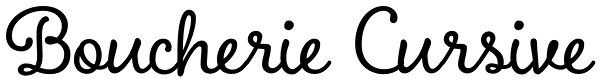 Boucherie Cursive Font