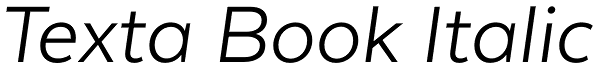 Texta Book Italic Font