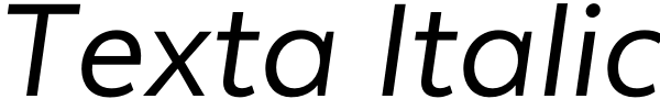 Texta Italic Font