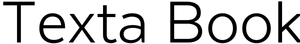 Texta Book Font