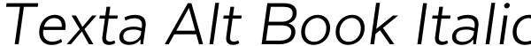 Texta Alt Book Italic Font