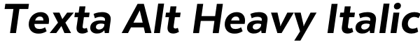 Texta Alt Heavy Italic Font