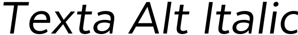 Texta Alt Italic Font
