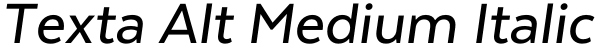 Texta Alt Medium Italic Font