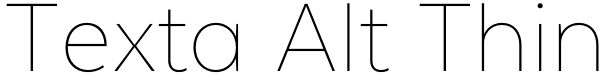 Texta Alt Thin Font