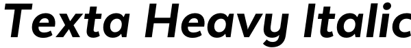 Texta Heavy Italic Font