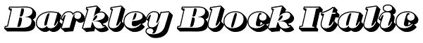 Barkley Block Italic Font