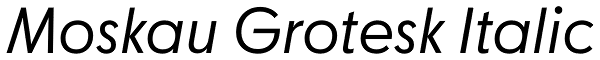 Moskau Grotesk Italic Font