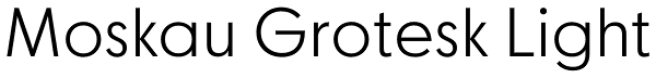 Moskau Grotesk Light Font