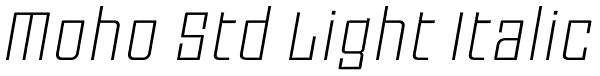 Moho Std Light Italic Font