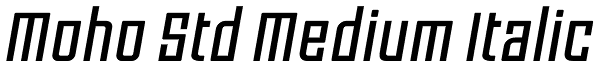Moho Std Medium Italic Font