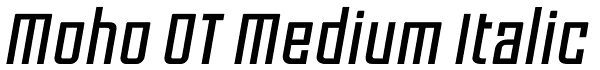 Moho OT Medium Italic Font