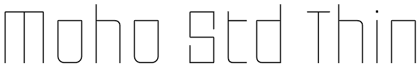 Moho Std Thin Font