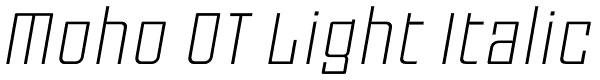 Moho OT Light Italic Font