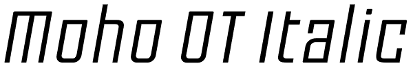 Moho OT Italic Font